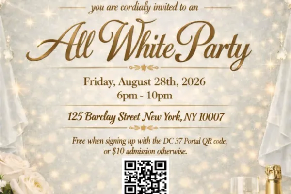 Join Local 1549 at our All White End of Summer Party. All members are welcome.