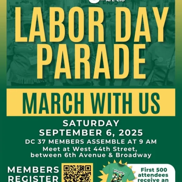 front page labor day parade