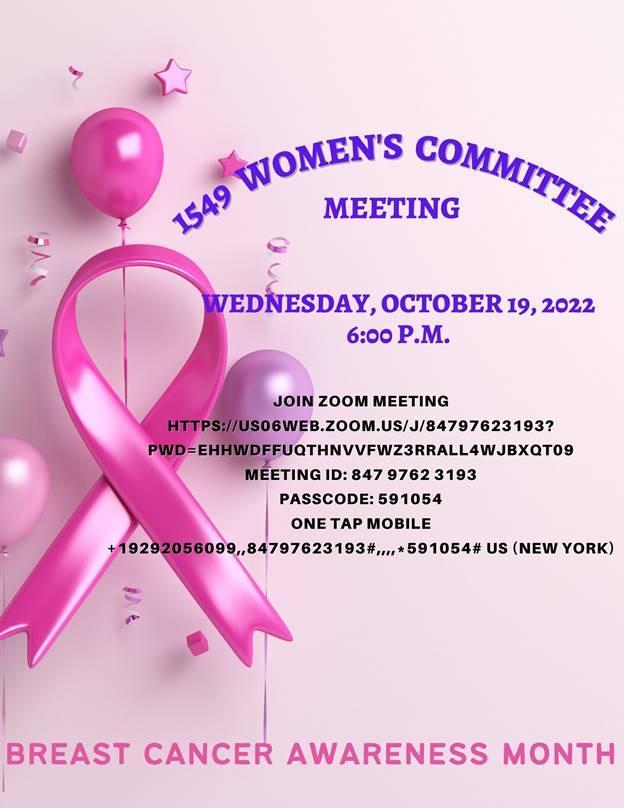 AFSCME Local 1549 Women's Committee Flyer